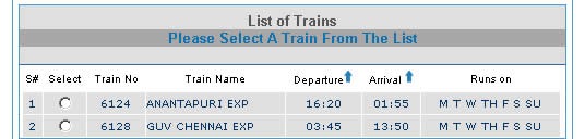 velankanni trains