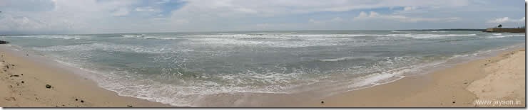 panorama view from vattakottai beach