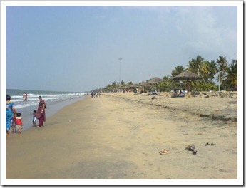 Cherai main beach were picnickers arrive