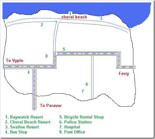 Cherai beach map