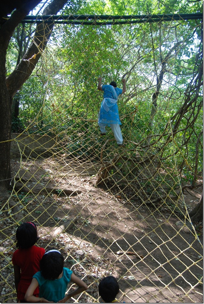 Net climbing at Thenmala