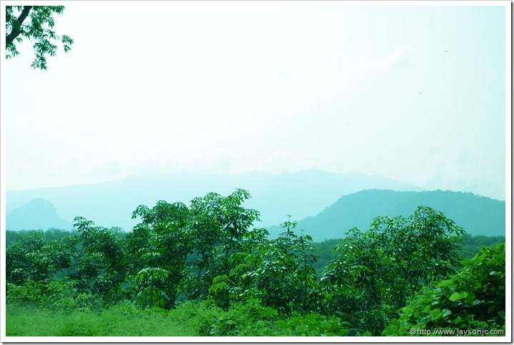 View of the western ghats before reaching Vithura