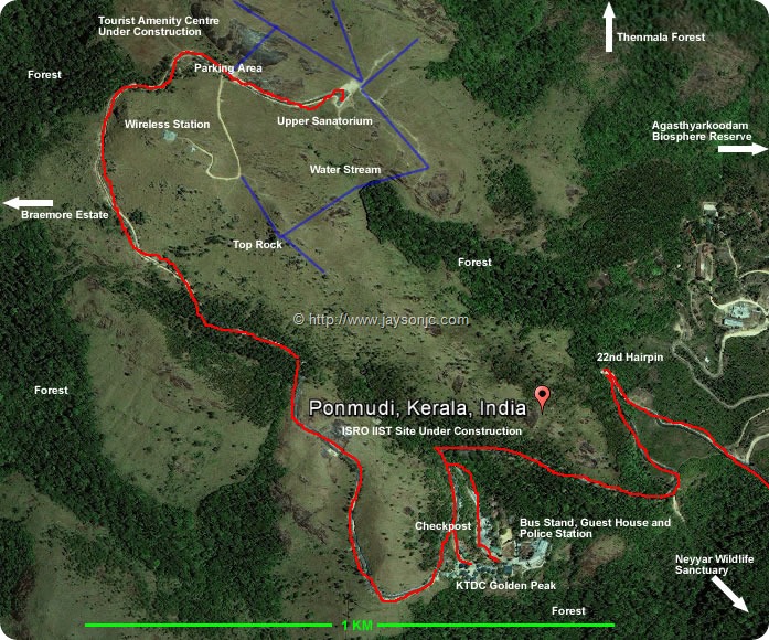 Ponmudi Location Map