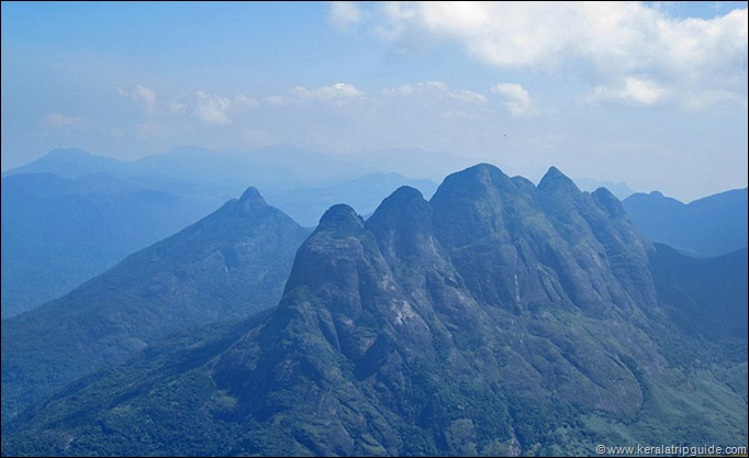 View of Ainthuthalai Pothigai from Agasthyakoodam Peak