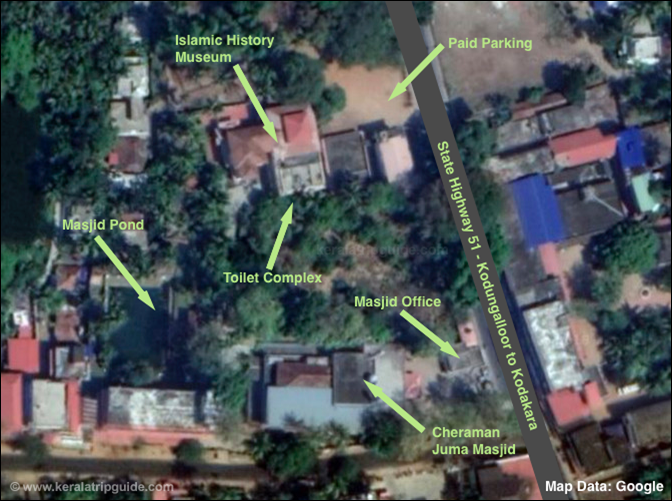 Cheraman Mosque Location Map